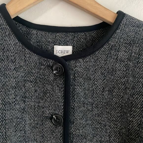J.Crew Wool-blend Herringbone Lady Jacket Heathered Grey Herringbone - Picture 5 of 15